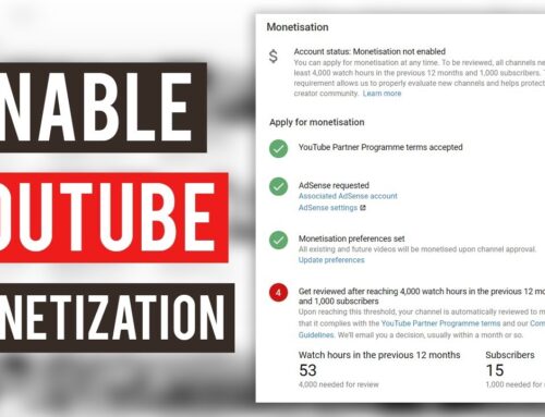 How to turn on monetize on Youtube?