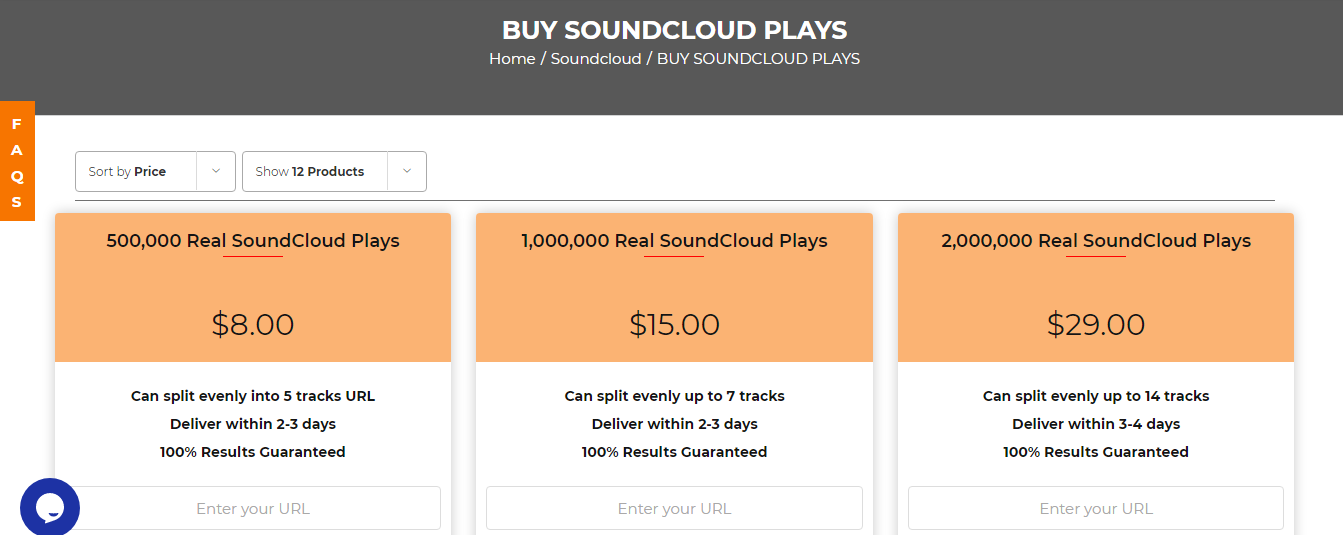 buyviewslikes SoundCloud Plays packages